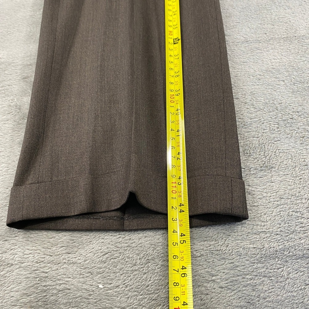 Ermenegildo Zegna Dress Pants Mens 38 Brown 100%‎ Wool 75LB02 Flat Front Luxury - Picture 10 of 14